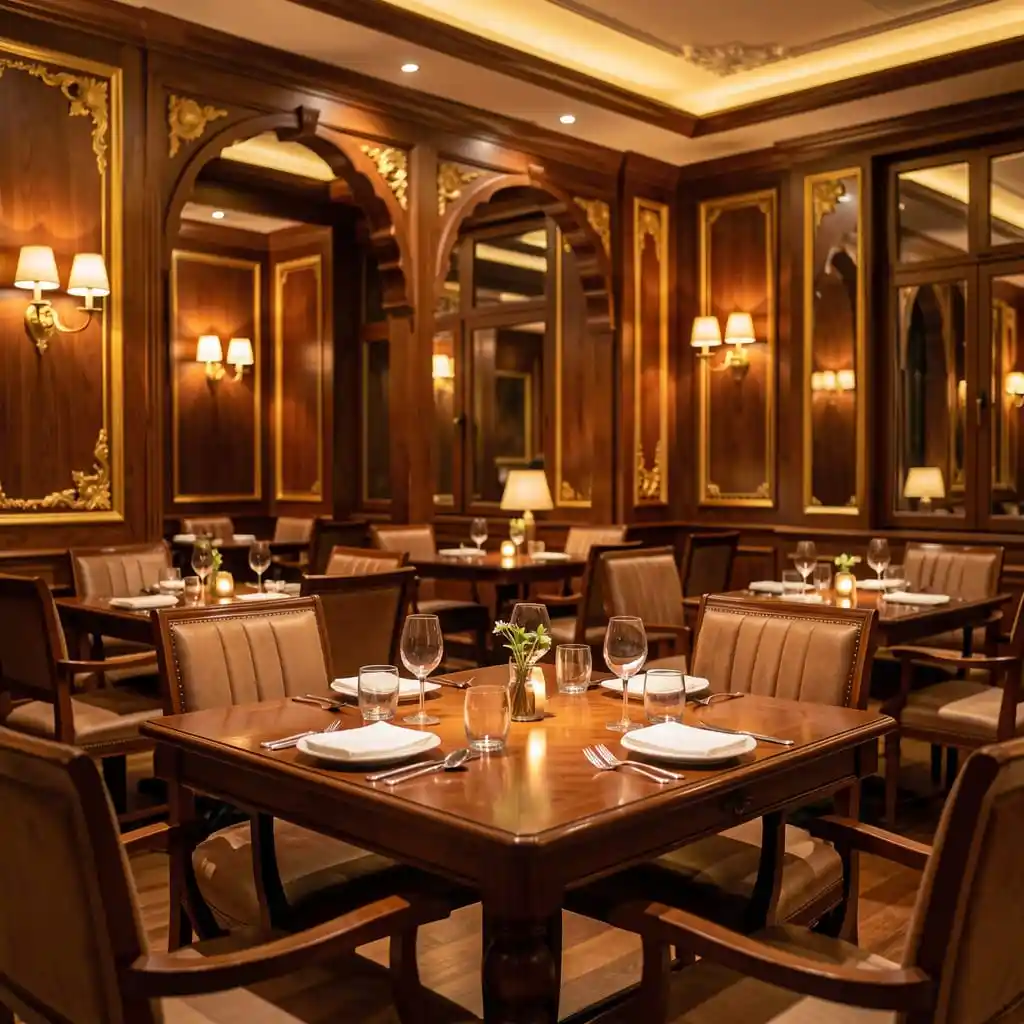 Salle de restaurant indien luxueuse à Lyon