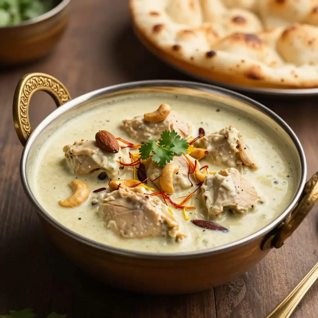 Korma indien crémeux aux noix de cajou, amandes et épices