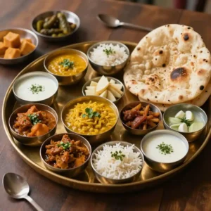 Illustration : Thali indien : le repas traditionnel aux multiples saveurs